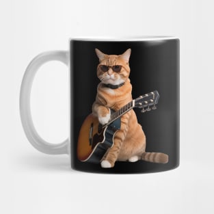 CAT playing Guitar Mug